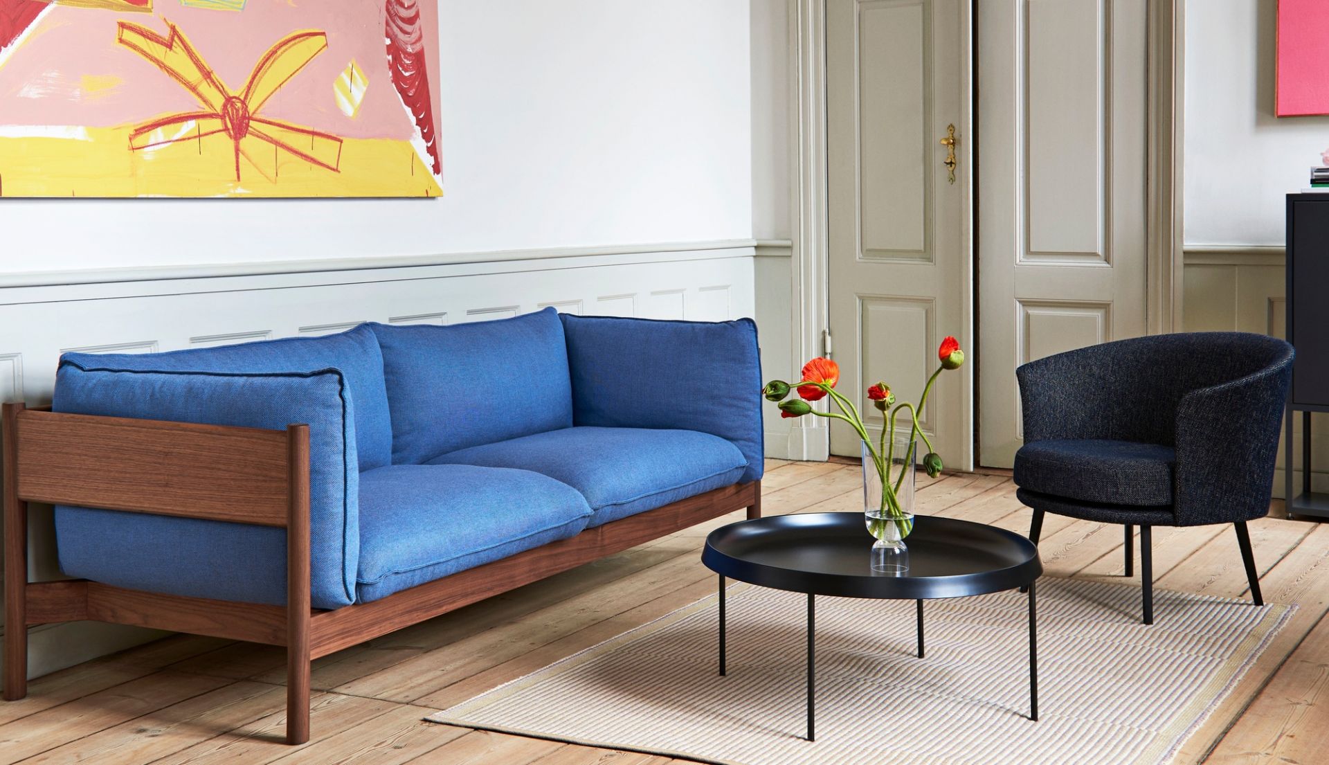 Tapis Teppich Hay B 80 Schwarz und Grün | B 80 x L 200 cm